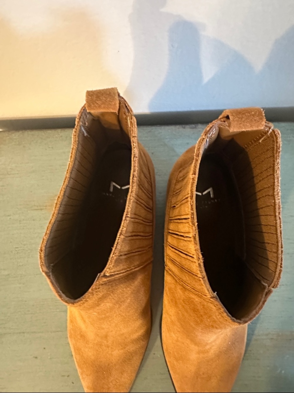 NEW Marc Fisher Tan Suede Pointed Ankle Booties - Picture 3 of 7